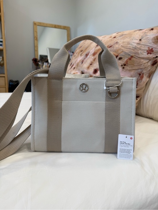 lululemon athletica Handbags - lululemon athletica Beige and Cream Canvas Tote
